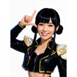 PELUCA K-POP ZOEY NEGRA ADULTO