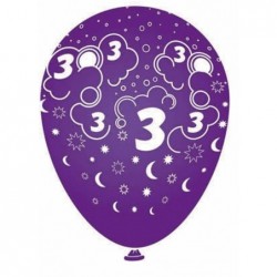 BOLSA 6 GLOBOS IMPRESOS Nº 3
